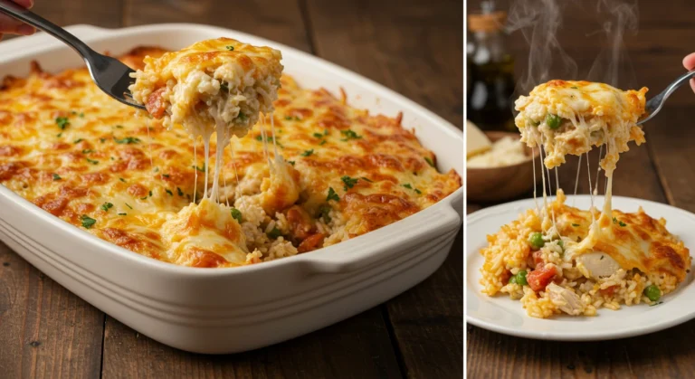 cheesy chicken and rice bake